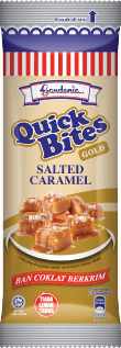 <p>QuickBites Gold Salted Caramel Cream Roll</p>