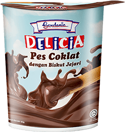 Gardenia Delicia Pes Coklat dengan Biskut Jejari